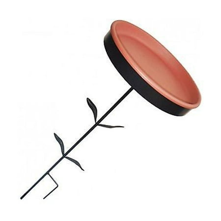 Black Mounting Pole - Erva Bird Bath - Pole Mount; Black Garden Birdbath Garden Lawn Patio Yard