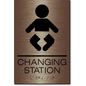 CHANGING STATION Sign-Copper / Black (3 Units) - Walmart.com