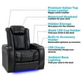 thumbnail image 2 of Valencia Tuscany XL Home Theater Seating | Premium Top Grain Italian Nappa 11000 Leather (Row of 2 Loveseat, Black), 2 of 5