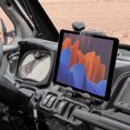 thumbnail image 4 of yeacher Universal Tablet Holder with Storage Compartment for Defender HD5 HD8 MAX ATVs - Durable Black Polyethylene Design, Adjustable for 5.1-10 Inch Devices, Easy Installation, Weather-Resistant, 4 of 7