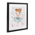 thumbnail image 2 of Stupell Industries Eclectic Cute Ballerina with Hearts Black Framed Print Under Glass, 13 x 13, by Creative Studio, 2 of 8