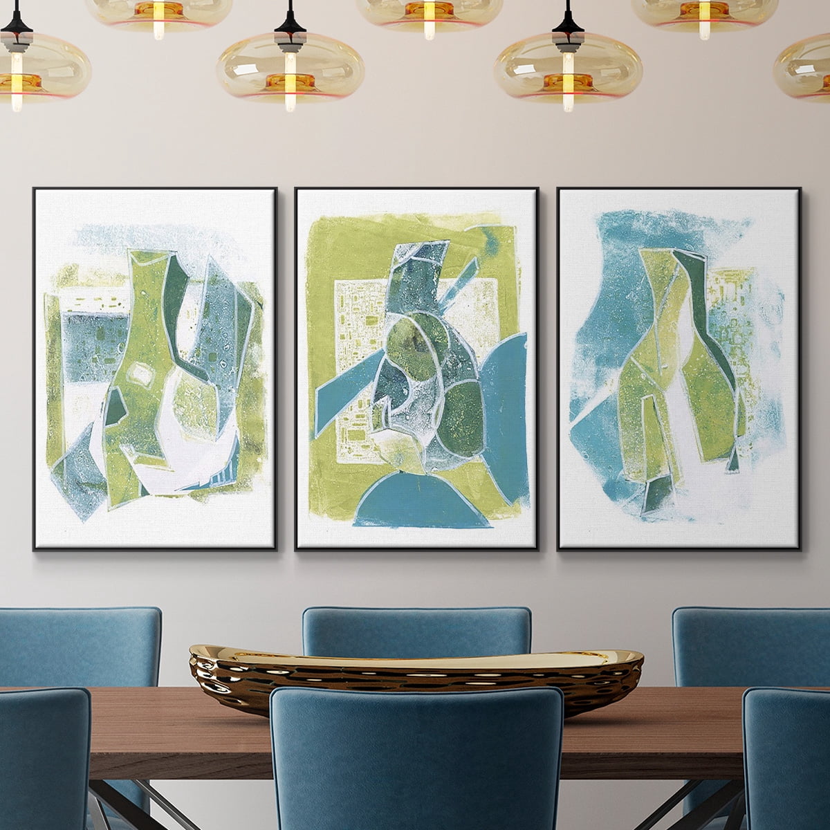 Jubilee Jugs III - Framed Premium Gallery Wrapped Canvas L Frame 3 Piece Set - Ready to Hang