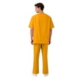 thumbnail image 4 of Domuza Scrubs Medical Uniform for Men Scrubs Set Medical Scrubs Top and Pants with Multiple Pockets Yellow M, 4 of 5