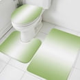 thumbnail image 3 of Dark Sea Green Ombre Bath Mat 3 Piece Bathroom Rug Set, Modern Gradient Abstract Art Non Slip Bath Rug Contour Mat and Toilet Lid Cover, Absorbent Shower Mats Soft Bath Rugs and Mats Sets, 3 of 8