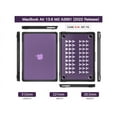 thumbnail image 4 of Compatible with MacBook Air 13.6 inch 2022 2023 2024 Release A3113 M3 A2681 M2, Rugged Hard Shell Shockproof Cover with Keyboard Skin, 4 of 7