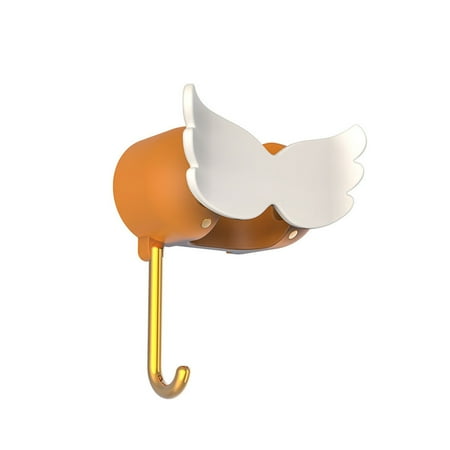 

Cute Wall Hanging Broom Holder Heavy Duty Storage Organizer for Household Accessories Orange