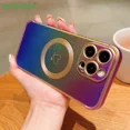 thumbnail image 2 of Laser Colorful Love Heart Magnetic Case for iPhone 16 15 ProMax 12 13 14 Pro Max Plus 11 Gradient Magsafe Soft Bumper Slim Cover Pink For iPhone 13 Pro, 2 of 6