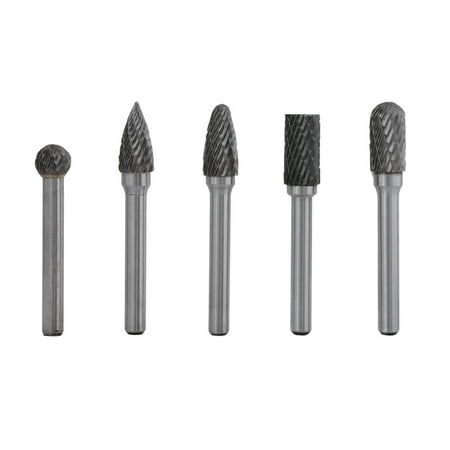 

Ymiko Burrs Cutter Tungsten Steel 5 PCS Burrs Rounding Processing Carbide Burrs For Arts Crafts Trimmin Mold Carving Non-Metal Craft Carving