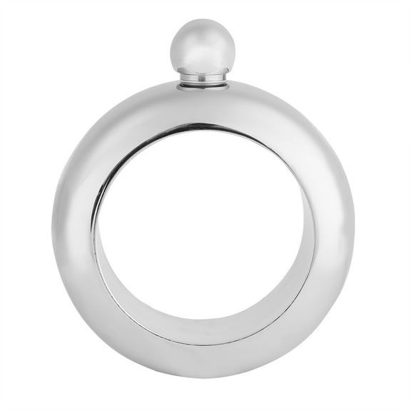 Stainless Steel Hidden Wine/Whiskey Bottle with Funnel for On-the-Go Sipping Stylish Bangle Flask
