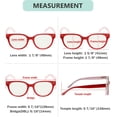 thumbnail image 3 of Eyekepper Blue Light Filter Progressive Readers Women - Oversize Multifocus Computer Glasses - Noline Trifocal Reading Glasses - Red +2.00, 3 of 6