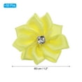 thumbnail image 2 of Uxcell 1.2 Inch Small Ribbon Flowers Satin Ribbon Flowers Mini Fabric Flowers Yellow 50 Pcs, 2 of 6
