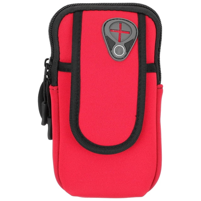 OULII Sports Cell Phone Arm Bag Red Neoprene Waterproof Storage for Phone and Small Items 1Pack