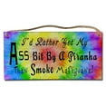thumbnail image 1 of "Piranha Bit Tie Dye " Wooden Sign, 1 of 1