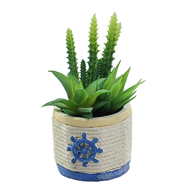 Simulación de bonsais suculentos, adornos creativos, flores artificiales, flores de plástico, suculentas
