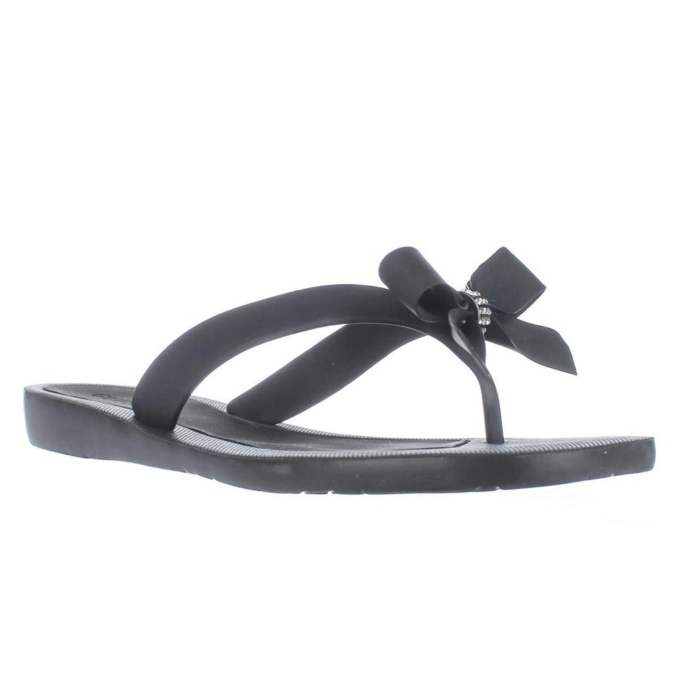 GUESS Womens GUESS Tutu Bow Thong Flip Flops, Black