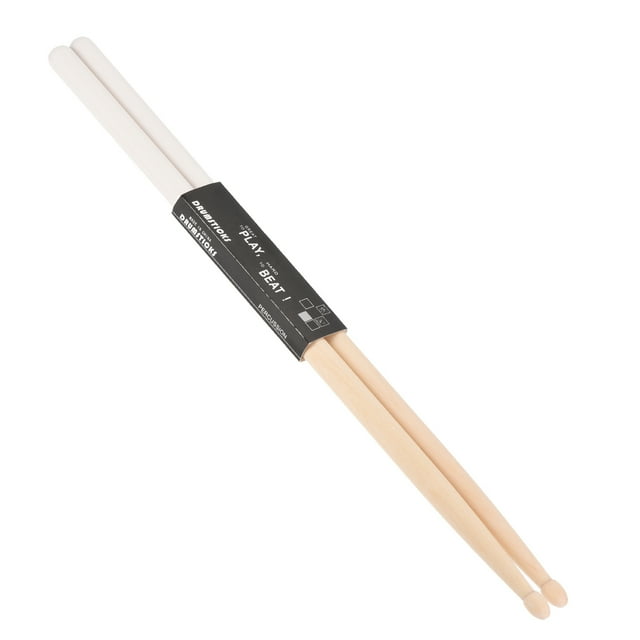 Baquetas de madera de arce 7A con empuñadura antideslizante, baquetas blancas para tocar música, 1 par