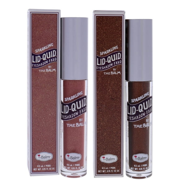 Kit de sombras de ojos líquidas brillantes Lid-Quid de Balm para mujeres: kit de 2 piezas: sombra de ojos de 0,15 oz: café irlandés, sombra de ojos de 0,15 oz: Bellini the Balm Sombra de ojos 0.15 oz - Irish Coffee, Sombra de ojos 0.15 oz - Bellini 2 Pc Kit