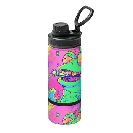 

Ocsxa Psychedelic Cartoon Frog Print 18oz Stainless Steel Water Bottle Unisex Water Bottle Insulated Sports Water Cup Flask for Cold Water Drinks/Sports/Travel/Car/School