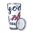 thumbnail image 2 of KLL God Bless America Patriotic Star Print 40oz Stainless Steel Insulated Car Cup with Spillproof Lid - Keep Your Drink Hot or Cold on the Go-Without Straw, 2 of 8
