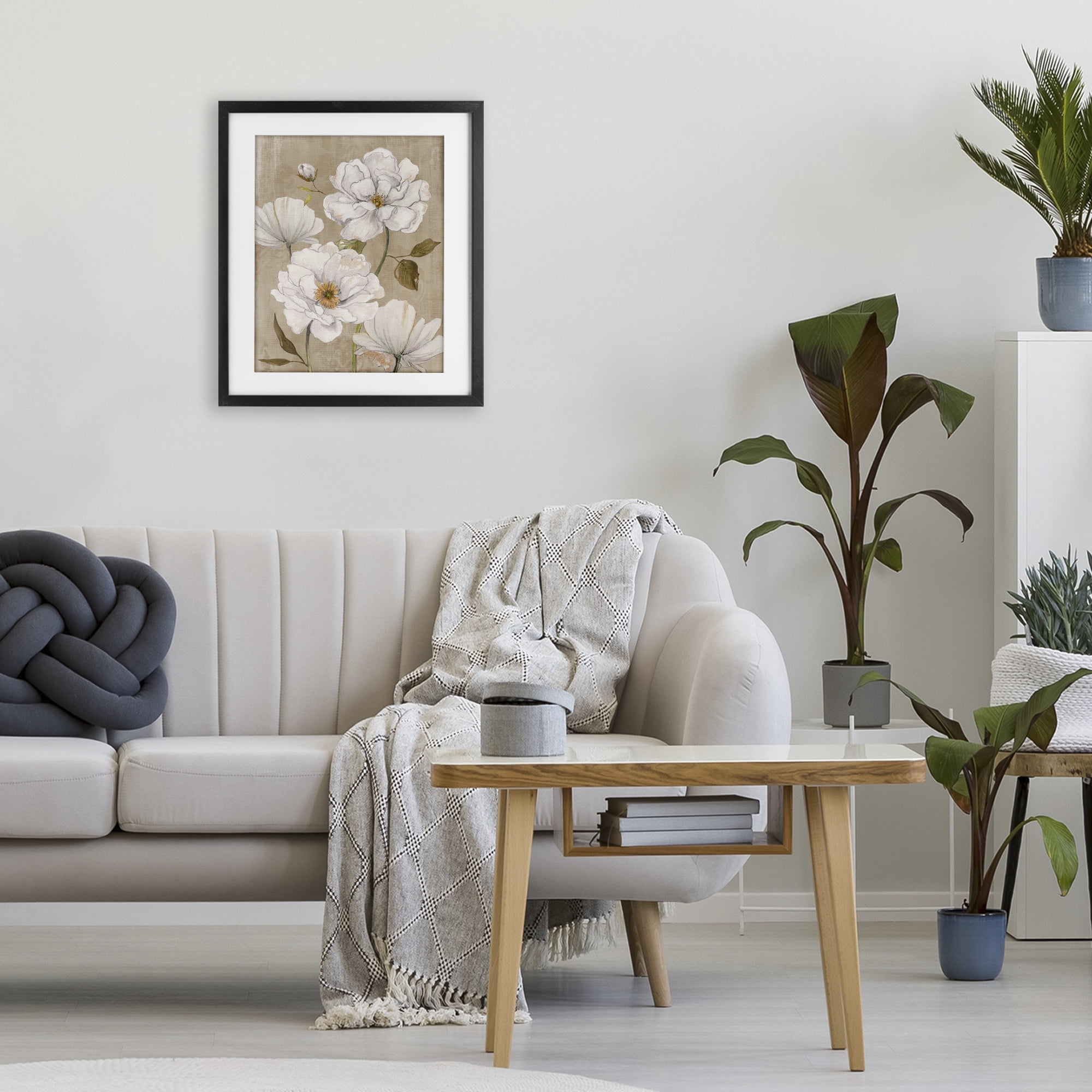 Stupell Industries Rustic Magnolia Blooms Black Framed Print Under Glass, design by Carol Robinson