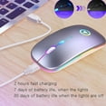 thumbnail image 3 of braveheart Souris Sans Fil LED Sans Fil Optique pour PC Ordinateur Portable 2.4GHz Jeux Métal Gris 1Ensemble, 3 of 6