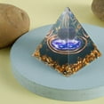 thumbnail image 2 of Orgone Coloré Pyramide Résine Cristal Pyramide Guérison Cristal Énergie pour Protection Ornement Spirituel de Bureau, 2 of 7