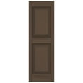 thumbnail image 2 of Ekena Millwork 12"W x 64"H Mid-America Vinyl, TailorMade Two Equal Panels, Raised Panel Shutters, w/Installation Shutter-Lok's (Per Pair), 385 - French Roast, 2 of 12