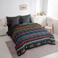thumbnail image 3 of Feelyou Tribal Bohomian Bedding Comforter Set 7-Piece, Hippie Watercolor King Bedding Sets, Western Style Bed Sheets, Lightweight Room Decor, 3 of 7
