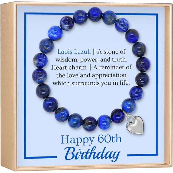 60th Birthday Bracelet with Meaningful Message Card - A Delicate and Sentimental Gift for Women Celebrating Their 60th Birthday