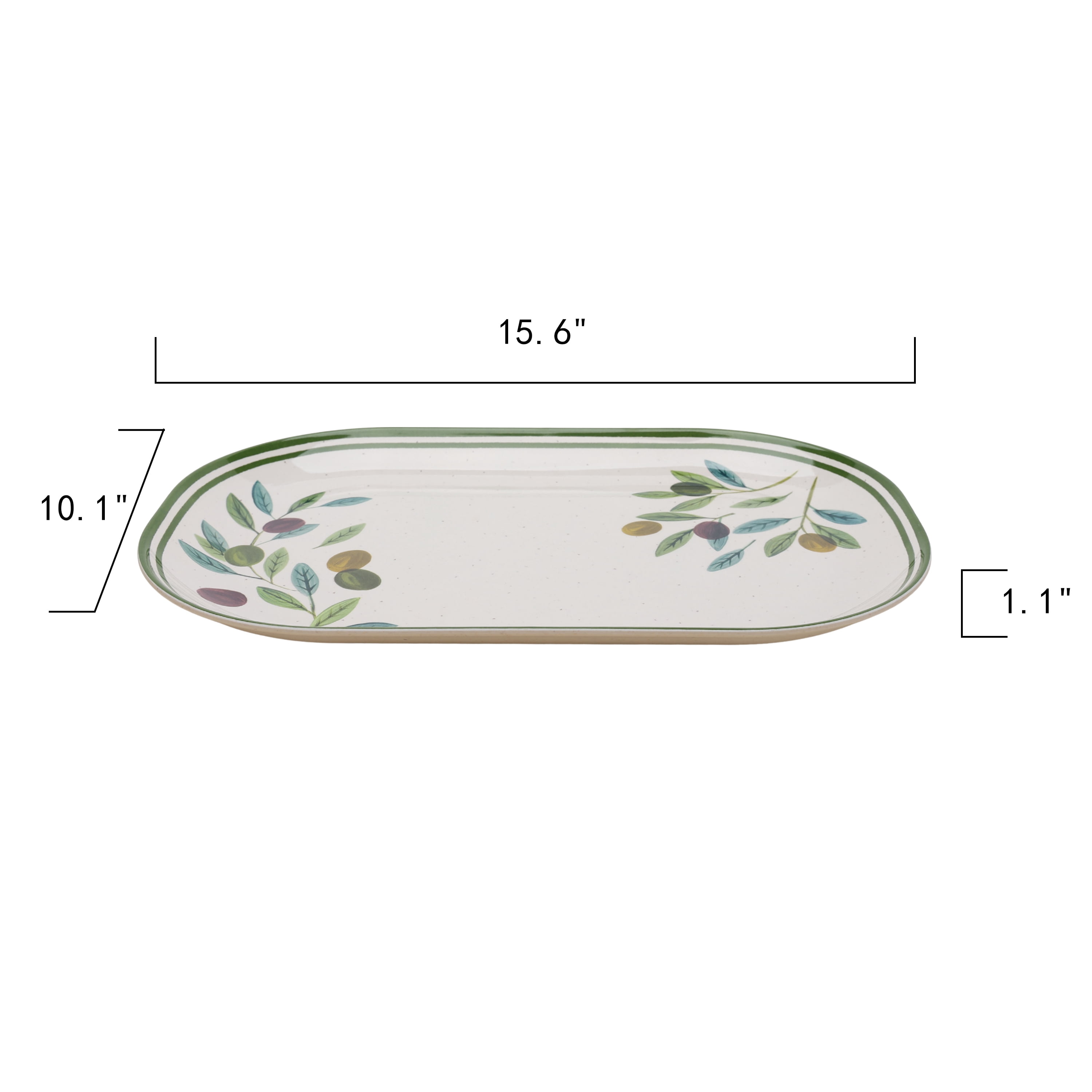 Better Homes & Gardens Bamboo Melamine Tray Olive Finish