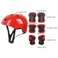 Kcavykas 7 Pieces Kids Helmet For 3-12 Years Sports Protective Gear Set