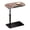 Brown, variant on TROPOW C-Shaped Side Table Sofa Tray, Height Adjustable Folding Laptop Desk with Swivel Tray, Tiltable Desktop, Heavy Metal Base End Table, Overbed Table, Tray Table Portable Side Table
