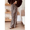 thumbnail image 3 of TinyCribz Women's Leopard Print Pants, Casual Wide Leg Striped Trousers XL, 3 of 6