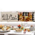 thumbnail image 3 of Easter Pillow Covers Spring Decoration for Home Happy Bunny Buffalo Plaid Throw Pillows Farmhouse Decor 18" x 18" 4 Pcs, 3 of 10