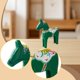 thumbnail image 5 of Estatua de caballo, escultura artesanal, recuerdo, figura de animal de madera, decoración del hogar verde, 5 of 7