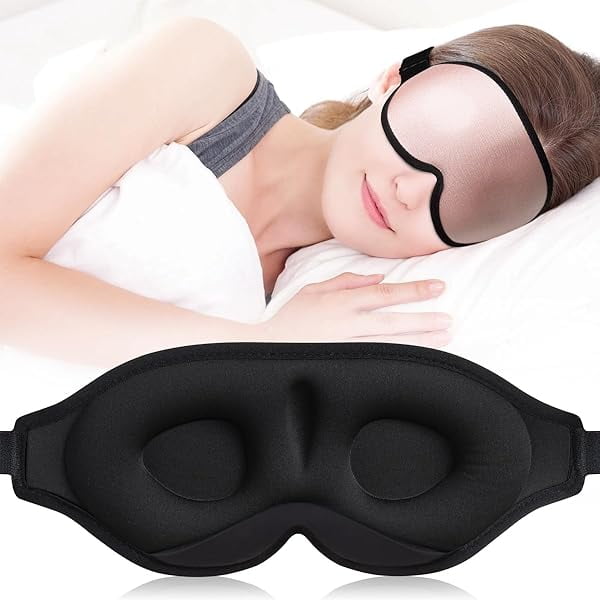 wonima11 Sleep Mask for Women Men, Side Sleeper, Upgraded 3D Contoured Cup Sleeping Mask, Light Blocking Eye Mask for Sleep,Breathable & Soft for Sleeping, with Adjustable Elastic Strap, Pink.