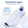 thumbnail image 6 of AOV Mens Wide Toe Box Walking Shoes Orthotic Running Sneakers Arch Support Tennis Athletic Shoes for Plantar Fasciitis Bunions WhiteGrey Size 7, 6 of 6