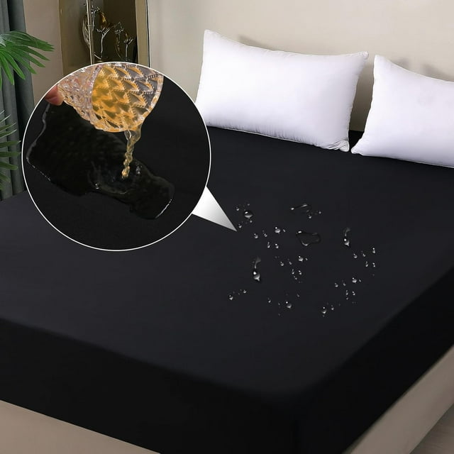 EcoNesxp x Protège-Matelas Imperméable Noir 90 x cm 200 cm