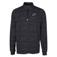 thumbnail image 2 of Men's Cutter & Buck Black Tulane Green Wave Big & Tall Traverse Camo Print Stretch Quarter-Zip Pullover Top, 2 of 3