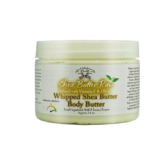 Manteca de karité cruda Yadain | Manteca de karité batida para cara y cuerpo hidratante manteca corporal natural para hidratación y protección de la piel 12 oz