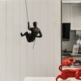thumbnail image 3 of ievspot 1Pcs Rock Climber Statue, Retro American Industrial Style Rock Climbing Statue, Hanging Metal Ring Design Resin Pendant, 3 of 8