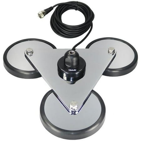 Tram Tri-Magnet Cb Antenna Mount with Rubber Boots & Coaxial Cable, 5"