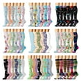 thumbnail image 4 of Compression Socks for Women Circulation Knee High 4 Pairs for Nurses, Running, Travel, Athletic，Style 1, 4 of 5
