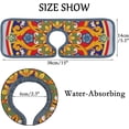 thumbnail image 4 of SKYSONIC Faucet Absorbent Mat 4 Pcs Colorful Ethnic Ornamental Mandala Kitchen Faucet Splash Catcher Washable Counter Drying Pads Behind Faucet for Kitchen Bathroom, 4 of 7
