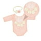 thumbnail image 3 of EeaseMX 1 conjunto de mono y diadema para bebé recién nacido, vestido y body de encaje rosa., 3 of 7