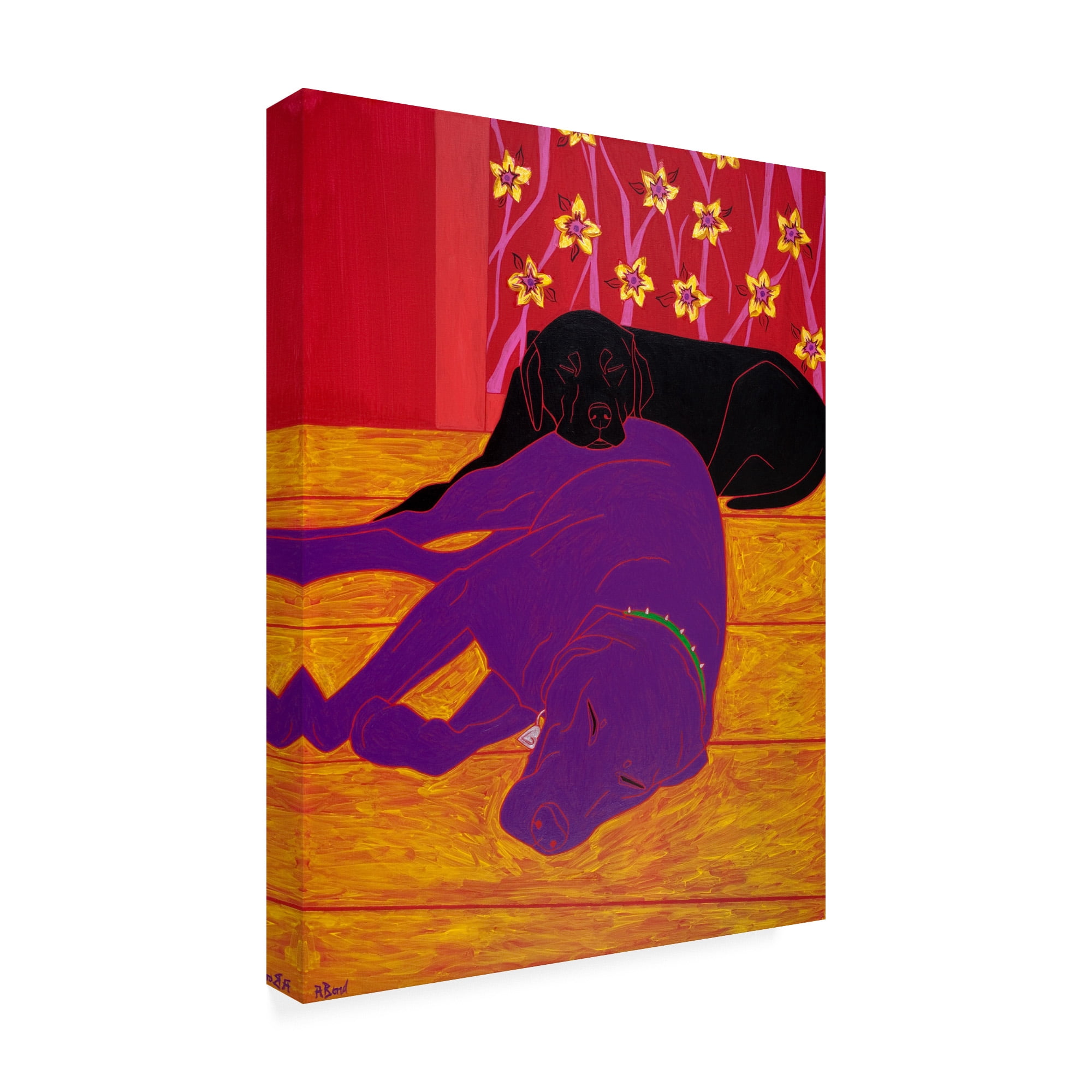 Trademark Fine Art 'Let Sleeping Dogs Lie' Canvas Art by Angela Bon