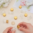 thumbnail image 3 of 40Pcs Mini Bottles with Aluminum Screw Caps 6ml Small Glass Vials Mini Glass Jars Mini Glass Bottles Tiny Jars Clear Glass Wishing Bottle Empty Jar for Liquid DIY Crafts Party Favors Beads Gold, 3 of 9