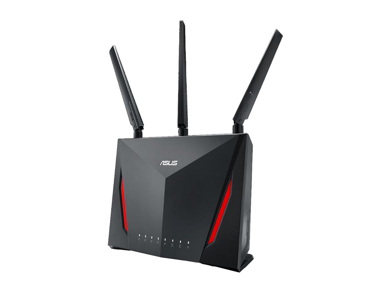 ASUS AC2900 Dual-band Gaming Router, game acceleration, Mesh Wi-Fi support, Lifetime Free Internet Security, DFS, Gamer Private Network, Port Forwarding, Streaming & Gaming (RT-AC86U) - image 3 of 7