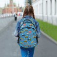 thumbnail image 6 of FORMRS Kids School Backpack Elementary Student Unisex Travel Bookbag with Reflective Stripes, Blue Cartoon Trucks Pattern, 6 of 7