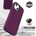 thumbnail image 2 of Decase For iPhone 13 Case,Shockproof Silicone Rubber Heavy Duty Soft TPU Protector Phone Case Cover,Purple, 2 of 6